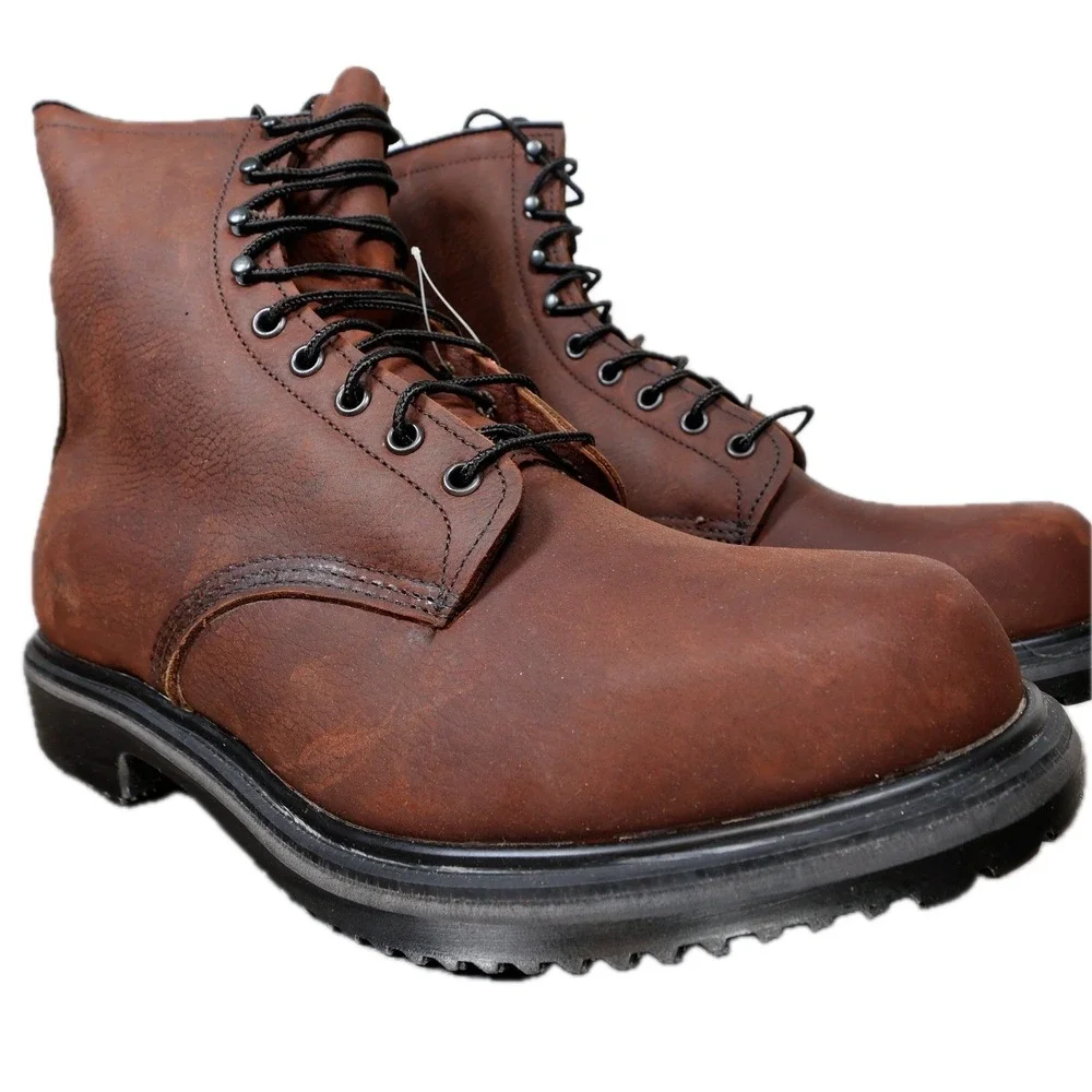 Red Wing 1210 Work Boots Mens 11 E3 Brown Leather 8